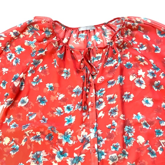 Olivia Moon Womens Sheer Top Tunic M - Picture 6 of 9